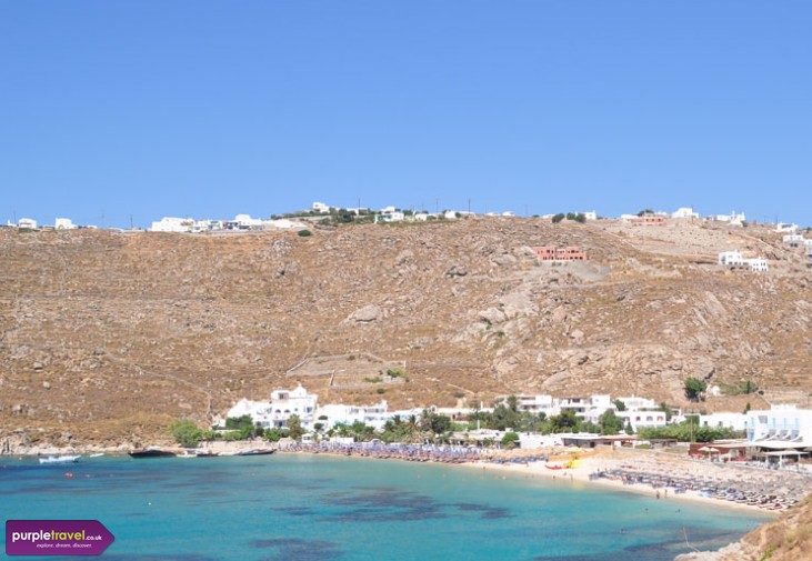 Psarou beach Mykonos Cheap holidays with PurpleTravel 